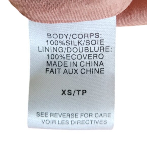 Silk CAMI NYC Raine Blush Tie Dye V-Neck XS - Picture 10 of 11